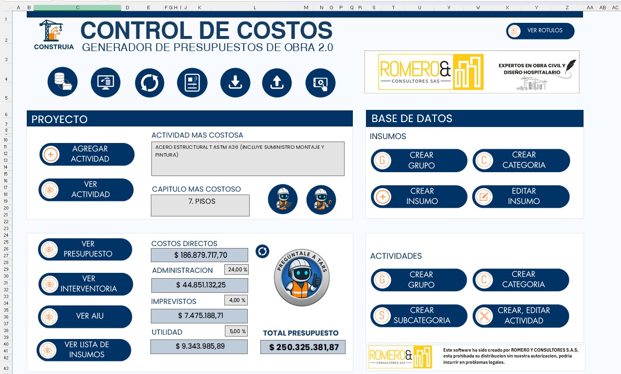 Dashboard ConstruiA